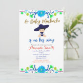 Baby Muchacho Fiesta Baby shower Uitnodiging (Staand voorkant)