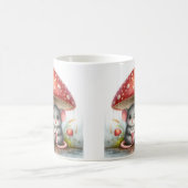 Baby muis onder paddenstoelenparaplu koffiemok (Center)