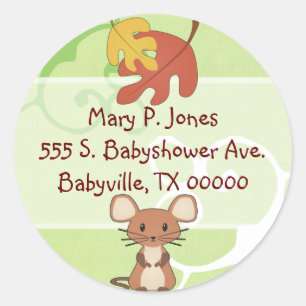 Baby-muisadreslabel Stickers
