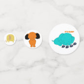 Baby Multicolor Olifant Tafel Confetti (Voorkanten)