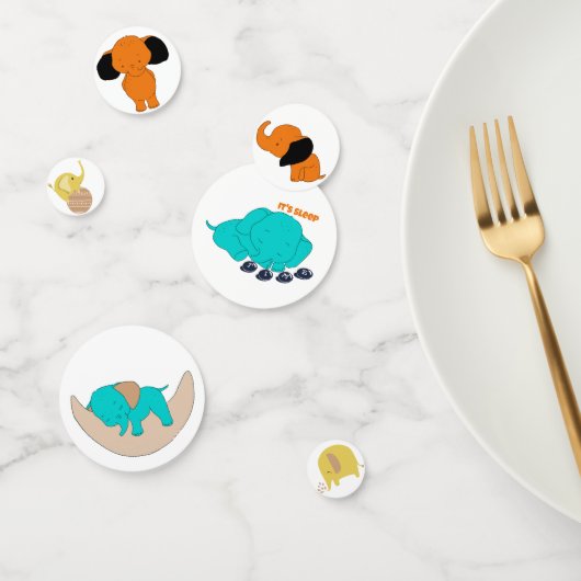 Baby Multicolor Olifant Tafel Confetti (Groep)