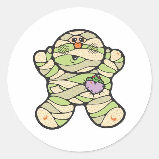 baby-mummie ronde sticker (Voorkant)