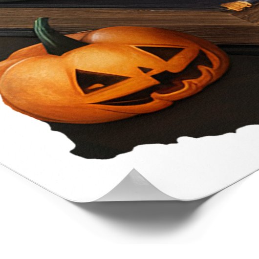 Baby Mummy Ghost  Halloween Krantenstijl Poster (Hoek)