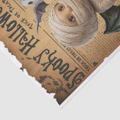 Baby Mummy Ghost Halloween Krantenstijl Tissuepapier (Detail)