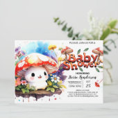 Baby Mushroom's Dreamy Expedition Baby shower Kaart (Staand voorkant)