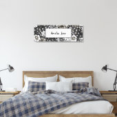 Baby Naam Aangepaste Floral Nursery Canvas Afdrukk (Insitu (Slaapkamer))