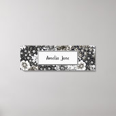 Baby Naam Aangepaste Floral Nursery Canvas Afdrukk (Voorkant)