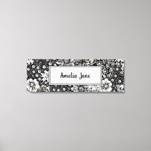 Baby Naam Aangepaste Floral Nursery Canvas Afdrukk Afdruk