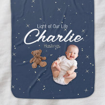 Baby Naam Aankondiging Aangepaste Deken met Sterre