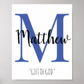  Baby naam Betekenis kamer Poster (Voorkant)