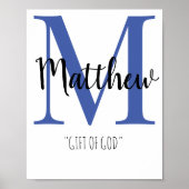 Baby naam Betekenis kamer Poster (Voorkant)