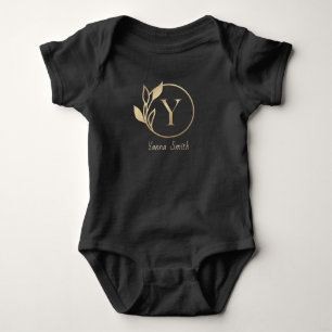 Baby Naam Bloemalfabet, Y/ Initiaal Romper