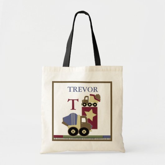 Baby Naam bouwvak Tote Bag (Voorkant)