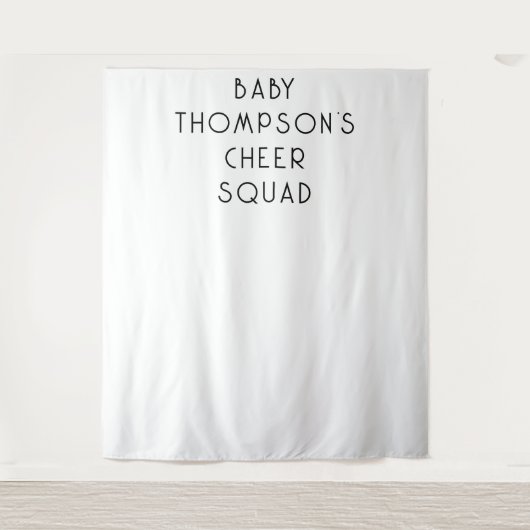 Baby Naam Cheer Squad Fotografie Achtergrond Wandkleed (Voorkant)