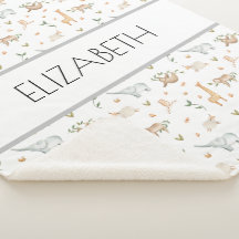Baby naam deken gepersonaliseerd