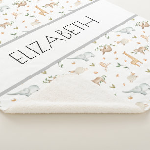 Baby naam deken gepersonaliseerd