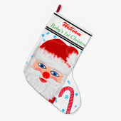 Baby naam eerste kerstkerstkerstkerstkerstsnoepjes grote kerstsok (Voorkant (Hangend))