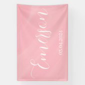 Baby Naam en datum Spandoek (Verticaal)