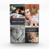 Baby Naam Foto Collage Birth Notice (Voorkant)