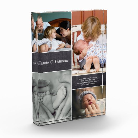 Baby Naam Foto Collage Birth Notice (Links)