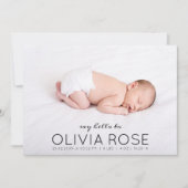 Baby Naam Foto Collage Modern Baby Birth Announce Aankondiging (Voorkant)