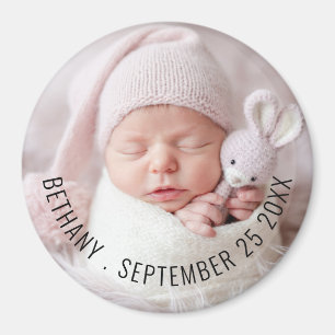 Baby Naam foto Datum geboortedatum geboortedatum Magneet