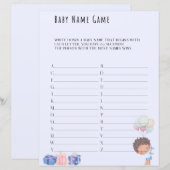 Baby Naam game Baby shower Game (Voorkant / Achterkant)