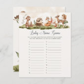 Baby Naam Game Woodland Animal ThMED (Voorkant / Achterkant)