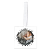 Baby Naam & geboorte Stats Voetafdruk & foto Wreat Decoratie (Voorkant)