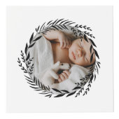 Baby Naam & geboorte Stats Voetafdruk & foto Wreat Kubus (Voorkant)