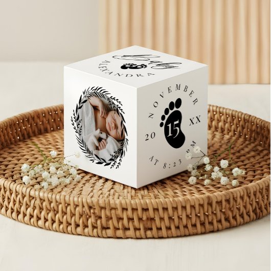 Baby Naam & geboorte Stats Voetafdruk & foto Wreat Kubus