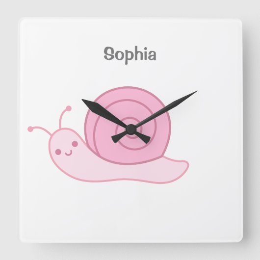 Baby Naam gepersonaliseerd, Nursery,    ChildrenSq Vierkante Klok (Voorkant)