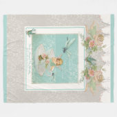 Baby Naam Gepersonaliseerd Wieg Fairy Teacup Drago Fleece Deken (Voorkant (Horizontaal))