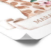 *~* Baby Naam Giraffe Meisje Oerwoud Nursery Poster (Hoek)