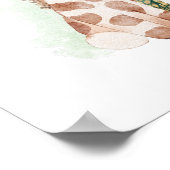 *~* Baby Naam Giraffe Rose Goud Meisje Jungle Zoet Poster (Hoek)