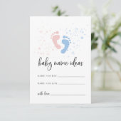 Baby naam ideeën Kaart voor Baby shower (Staand voorkant)