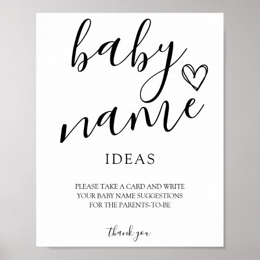 Baby Naam Ideeën Spelbord Poster (Voorkant)