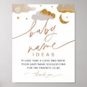 Baby Naam Ideeën Twinkle Little Star Baby shower Poster (Voorkant)