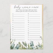 Baby Naam Race Baby Animals Baby shower Game