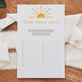 Baby Naam Race Baby shower Game