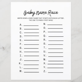 Baby Naam Race Baby shower Game
