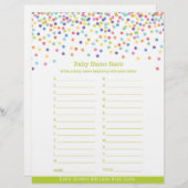 Baby Naam Race Confetti Baby shower Game (Voorkant / Achterkant)