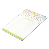 Baby Naam Race Confetti Baby shower Game Notitieblok (Schuin)