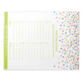 Baby Naam Race Confetti Baby shower Game Notitieblok (Voorkant)