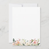 Baby Naam Race Game, Floral Rozen Baby shower Game Kaart (Achterkant)