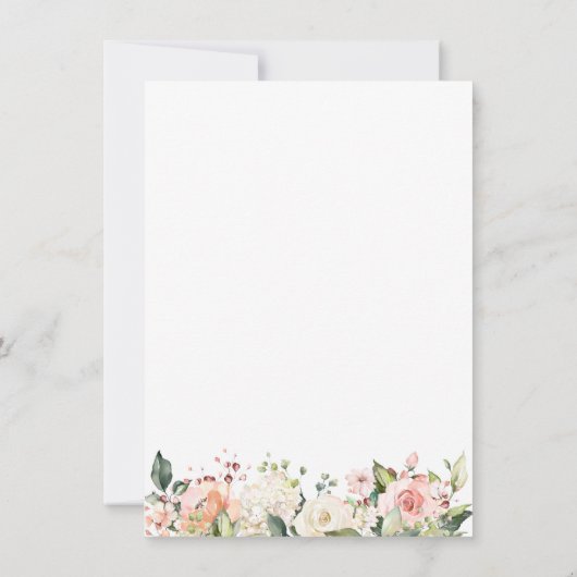 Baby Naam Race Game, Floral Rozen Baby shower Game Kaart (Achterkant)