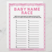 Baby naam Race [Luxury Lace [Roze]] Briefhoofd (Voorkant / Achterkant)