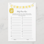 Baby Naam Race Spel Meisje Teddybeer Kaart (Voorkant)