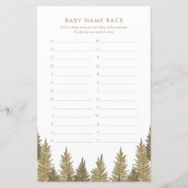 Baby Naam Race Woodland Baby shower Game
