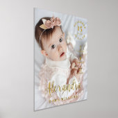 Baby Naam Script Birth Stats Baby Photo Keepomwill Folie Afdrukken (Laagn)